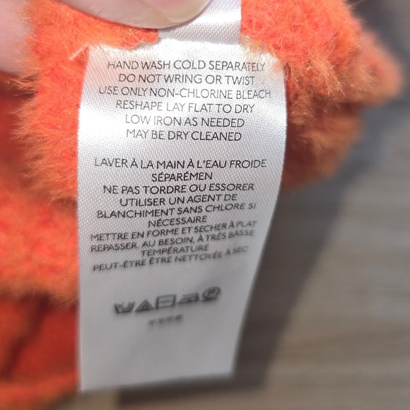 NWT Urban Outfitters Women's Wrap Sweater Size S Orange Knit V-Neck minimalist - Picture 11 of 11